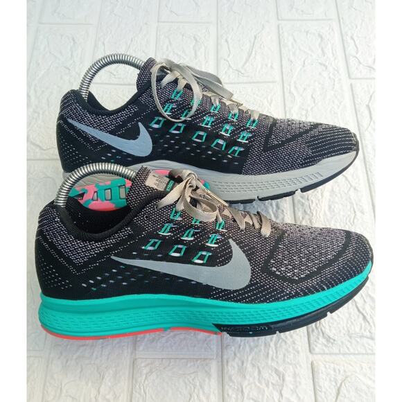 NIKE AIR ZOOM STRUCTURE 18 WOMEN'S SHOES Gray Black Jade SIZE 8 - Picture 8 of 10